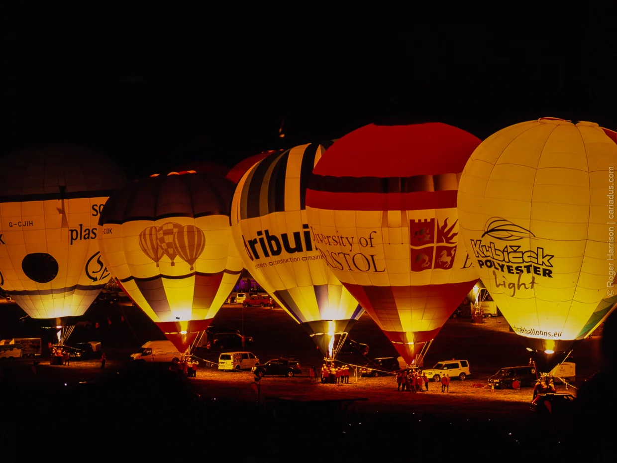 Bristol Balloon Fiesta, H1 on a monopod, HC 150mm, Provia 100F at 400