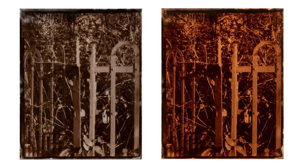 Before and after coating with metallic pigment