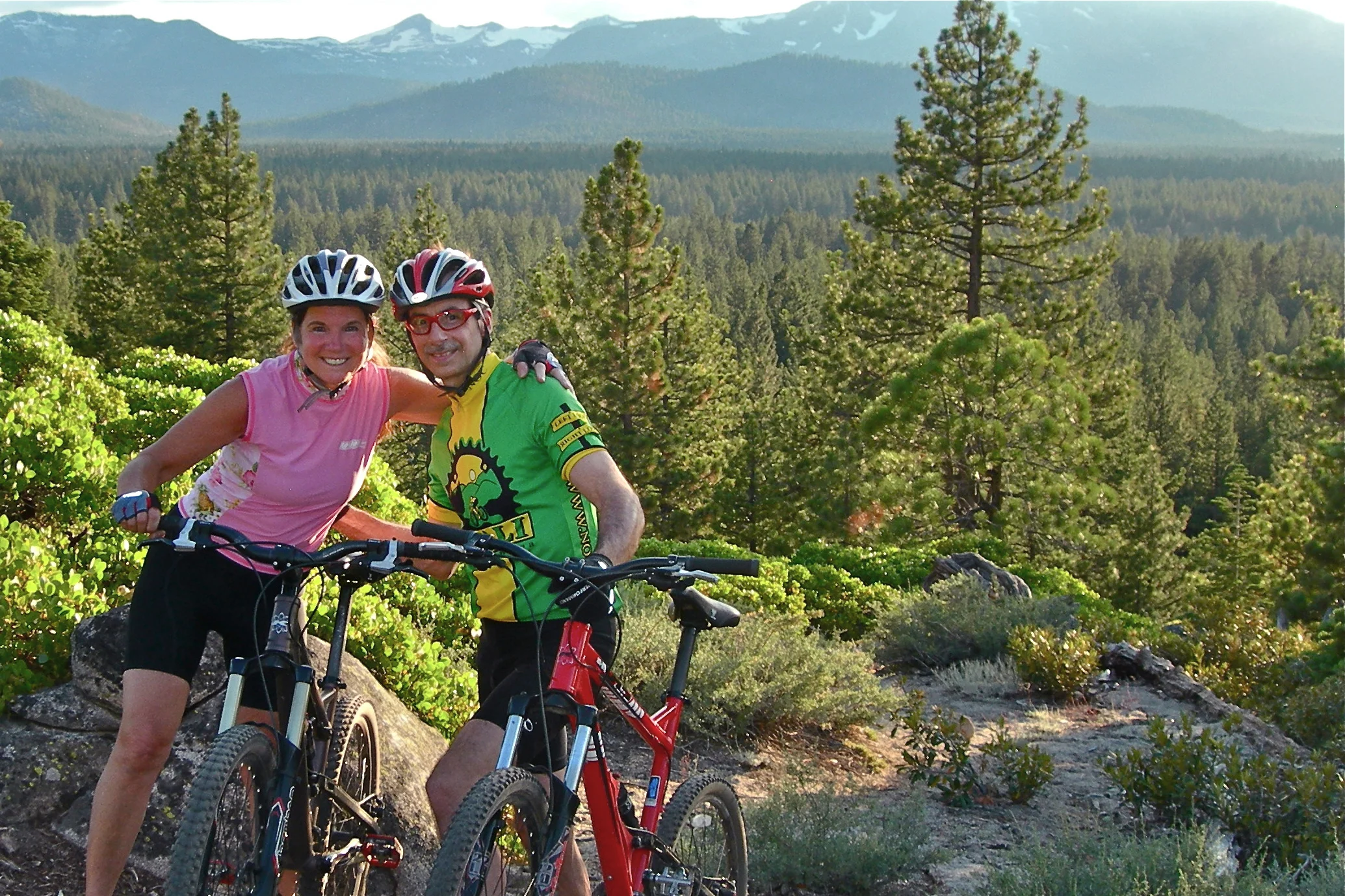 Anne & Lance biking near Lake Tahoe - 2011