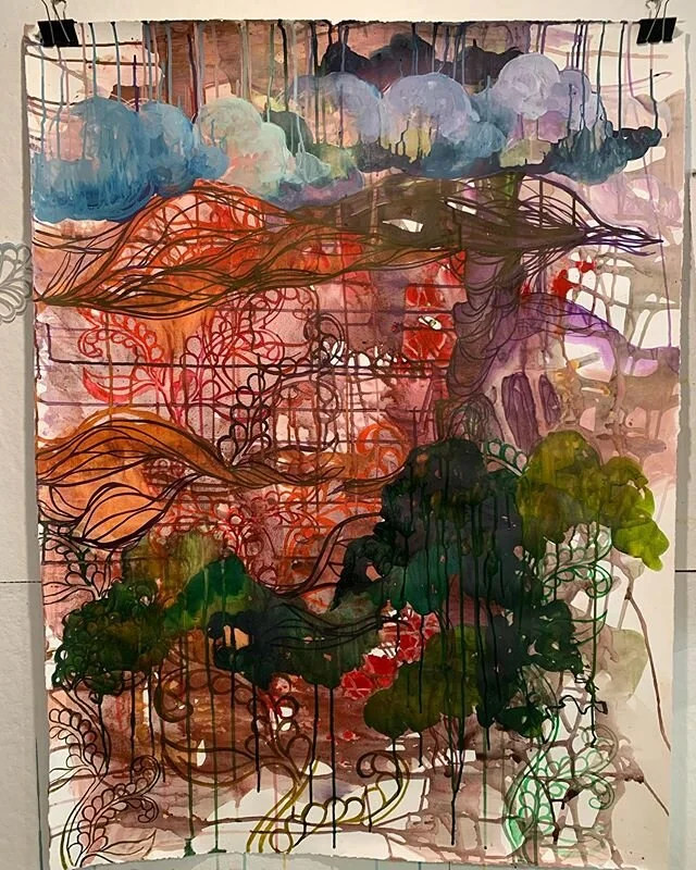 Another layer on the drawing and the crow is done. The purple in the crow will be less noticeable once it is combined with the drawing. I&rsquo;m also waiting on the arrival of some cool new stamps that I really NEEDED to have for this drawing. .
.
#