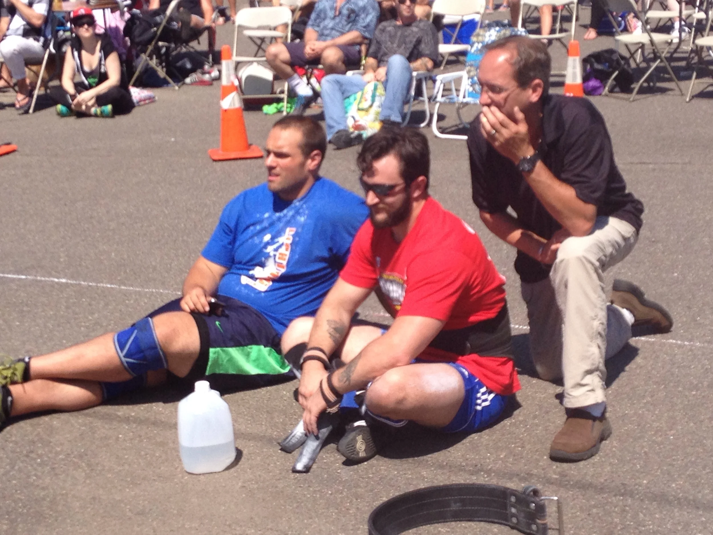 Ryan and Steve work on their tans. 