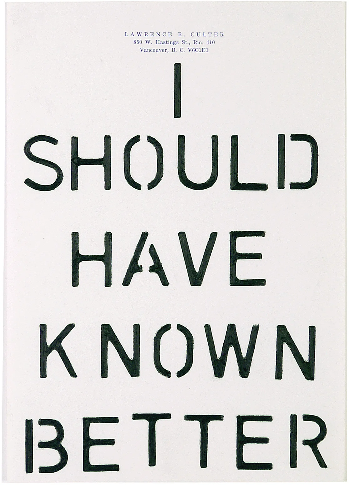  I should have known better  7.25 x 10.5 inches  pencil crayon on paper 