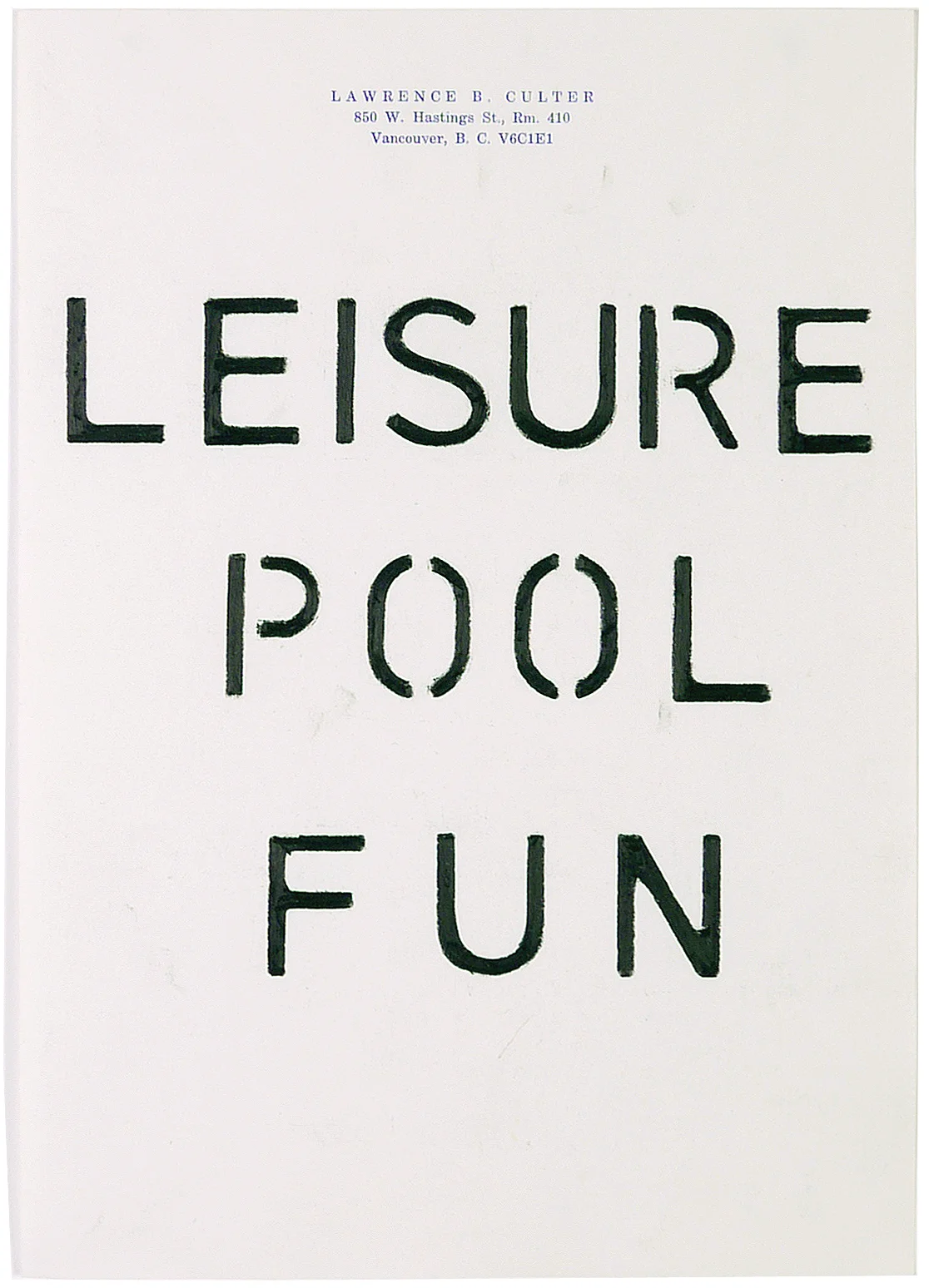  leisure pool fun  7.25 x 10.5 inches  pencil crayon on paper 