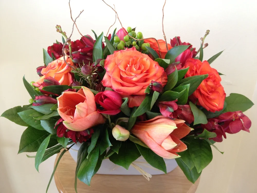 Our new "Harvest Table" centerpiece arrangement!