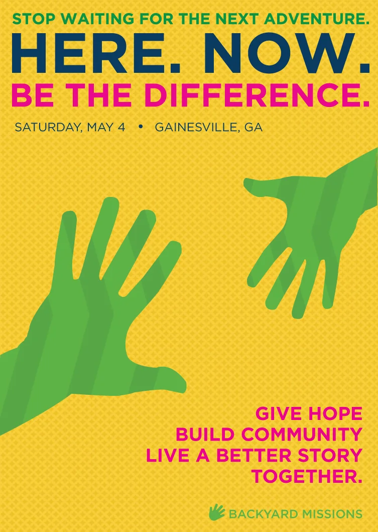  Backyard Missions was an initiative I pioneered to raise awareness of Adventures in Missions in our local community. By partnering with nearby ministries and non-profits we were able to give back in a positive way while providing our staff and neigh