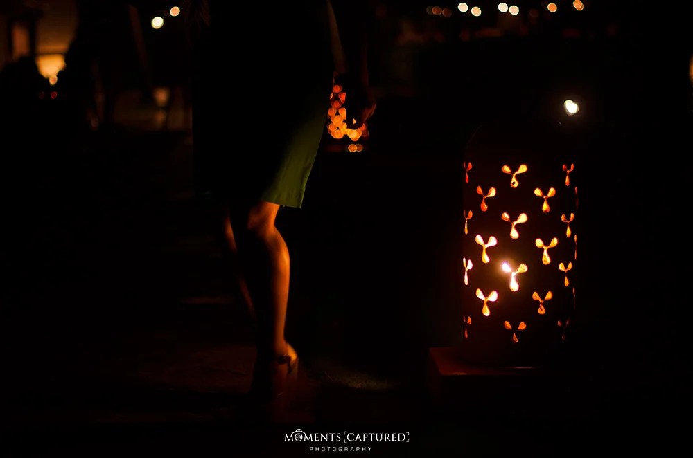 A warm glow at nighttime 