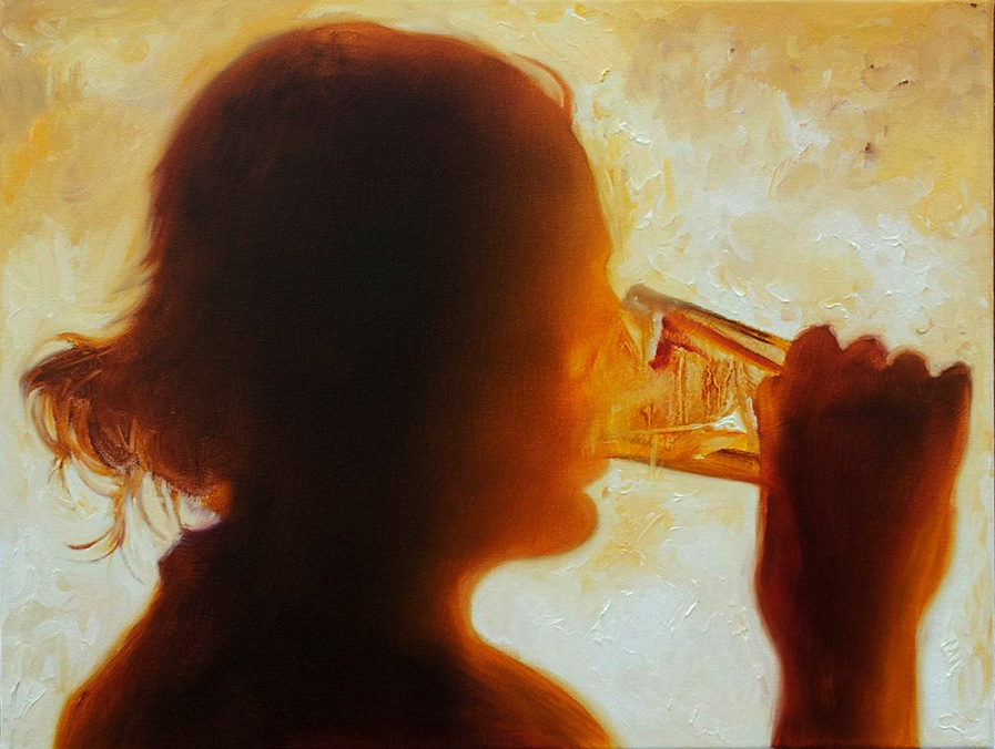 Chris Drinking