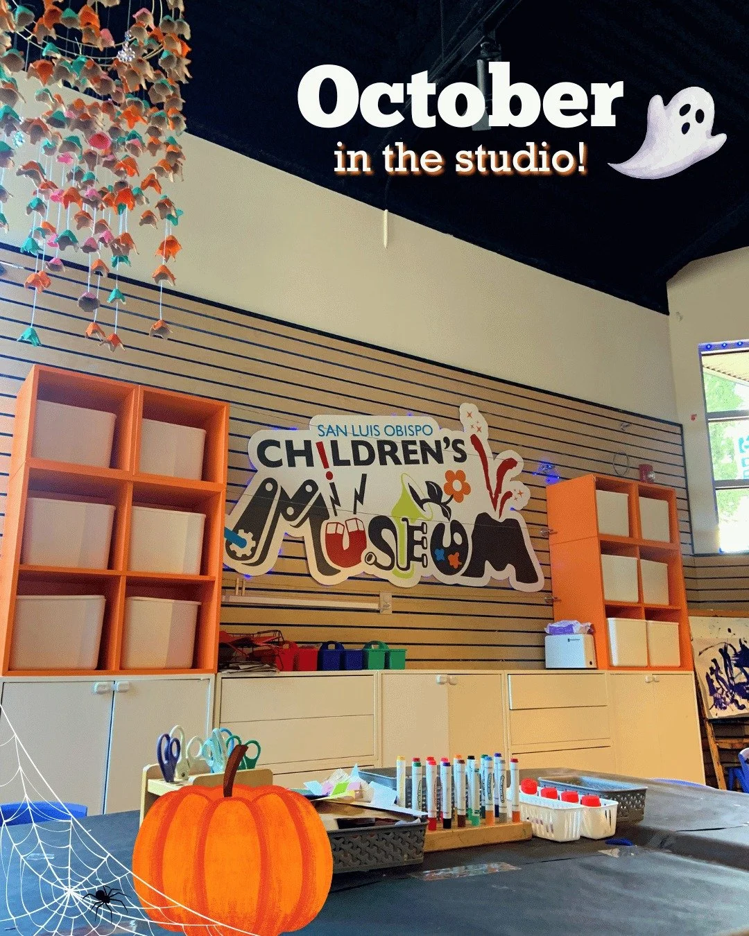This month, the Art Studio is filled with pumpkins, textures, and spooky fun! Join us for hands-on activities all month long:

🖌️ Oct 2&ndash;13 | Stamping with Pumpkin Pops
🎃 Sat, Oct 18, 11:30&ndash;1:30 | Pumpkin Seed Mosaic
🕷️ Oct 16&ndash;20 