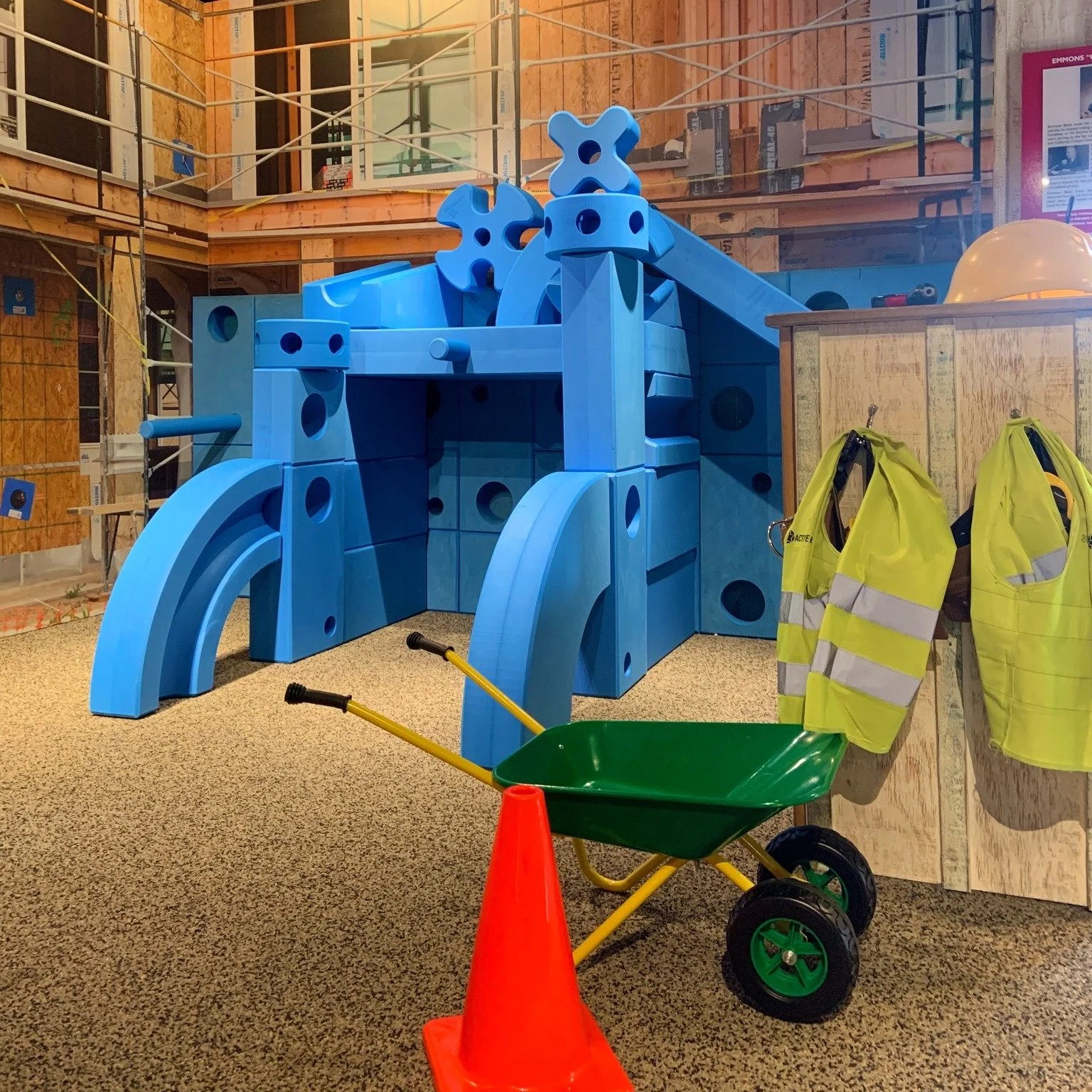 Out with the old, in with the new! 💙 Our Construction Zone just got a refresh with brand-new blue blocks&mdash;ready for building, stacking, and creative minds!