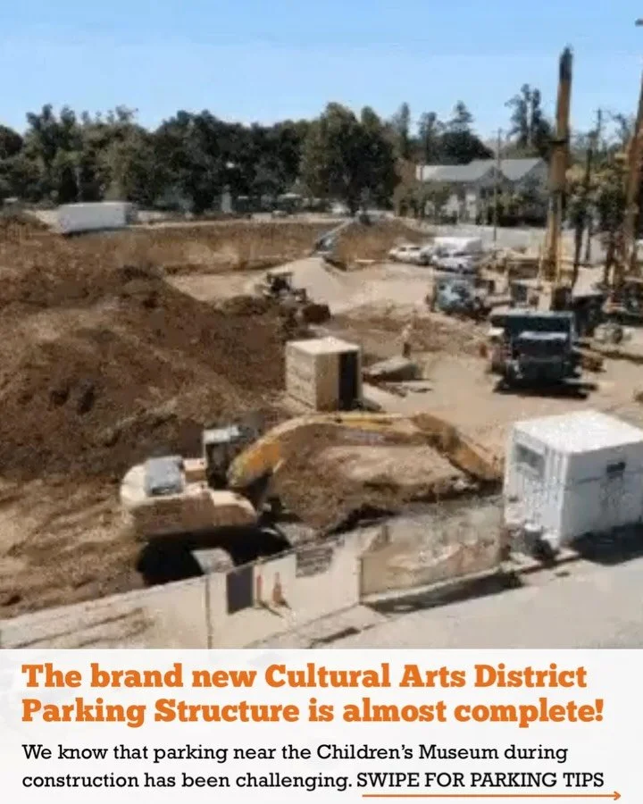 🚧 PARKING &amp; CONSTRUCTION UPDATE! 🚧
We know parking has been tricky during construction, and we truly appreciate your patience! The new Cultural Arts District Parking Structure, located right next door to the museum, is almost complete and set t