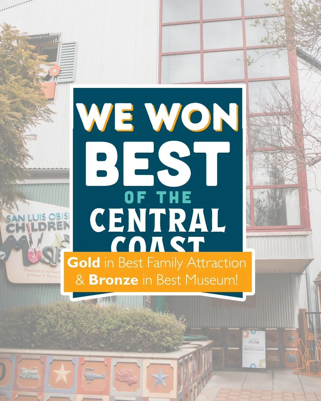Double the excitement! 🥇🥉 We&rsquo;re thrilled to win GOLD for Best Family Attraction &amp; BRONZE for Best Museum in The Tribune, Best of the Central Coast! The museum is proud to be recognized as one of the top things to do along the Central Coas