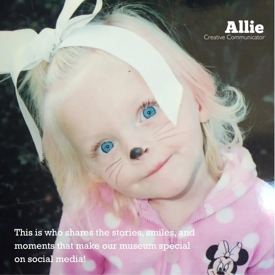 Meet Allie! ✨
The face behind the posts, capturing all the fun and bringing the museum to your feed. And yes&hellip; I posted this 😌📱