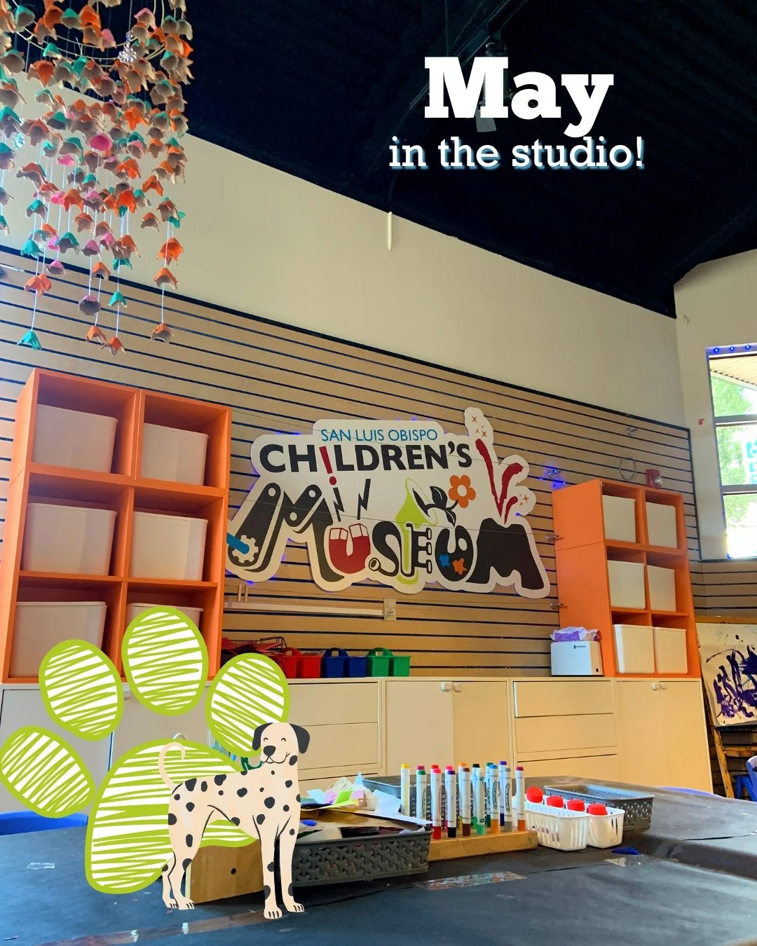 Join us in the Studio this May for hands-on, dog-themed fun! Take a peek at what&rsquo;s happening this month:

🐾 All Month | Paper Pups
🎨 April 30&ndash;May 4 | Dalmatian Fire Dog
🐶 May 7&ndash;11 | Paper Chain Slinky Dachshund Puppy
🌸 May 14&nd