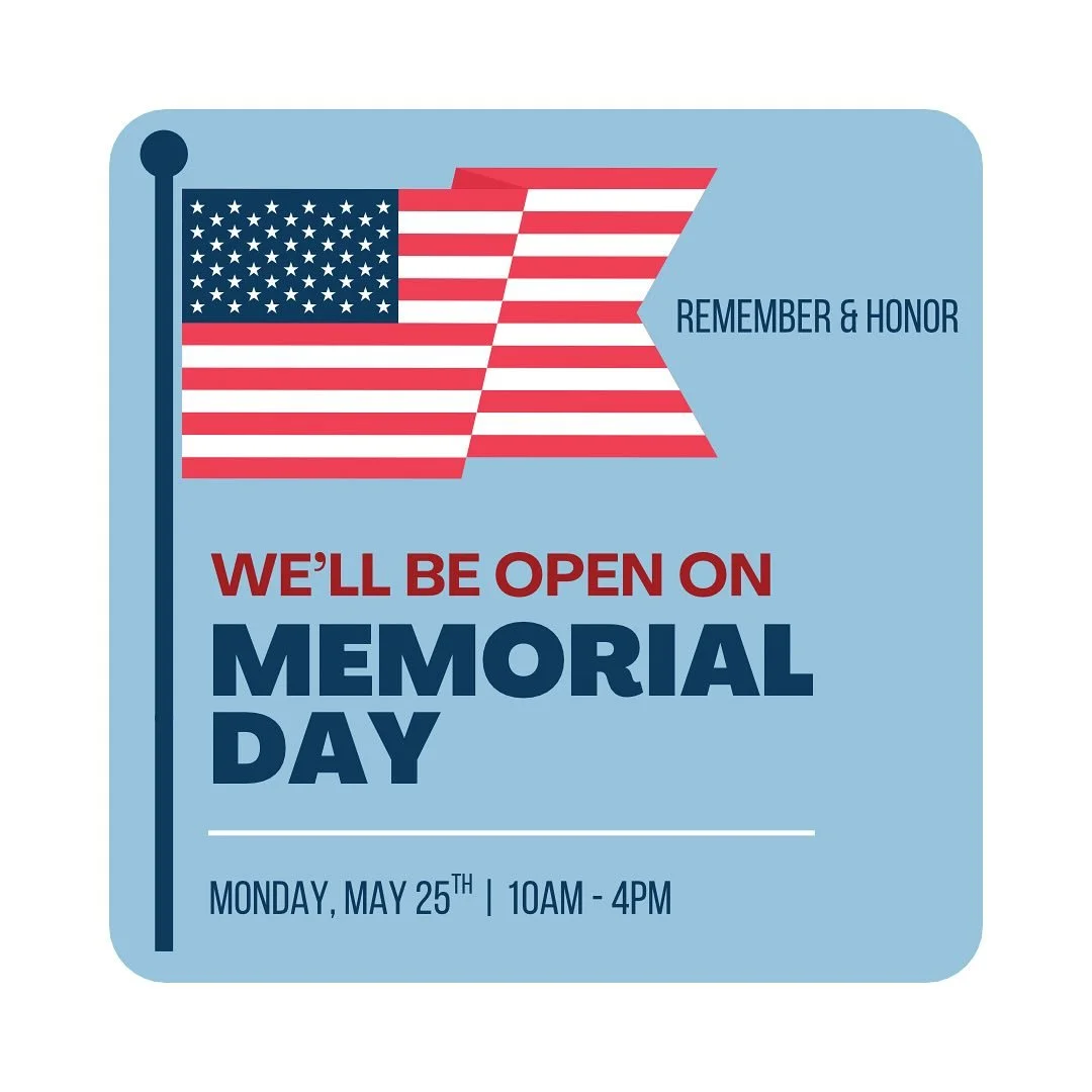 This Memorial Day, we honor and remember those who served. 🇺🇸 The Children&rsquo;s Museum will be open for families who would like to spend the day together with hands-on learning and play.