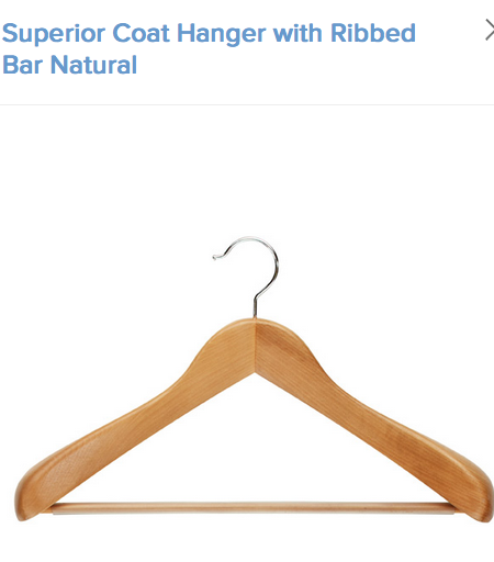These hangers are perfect for pants and jackets.