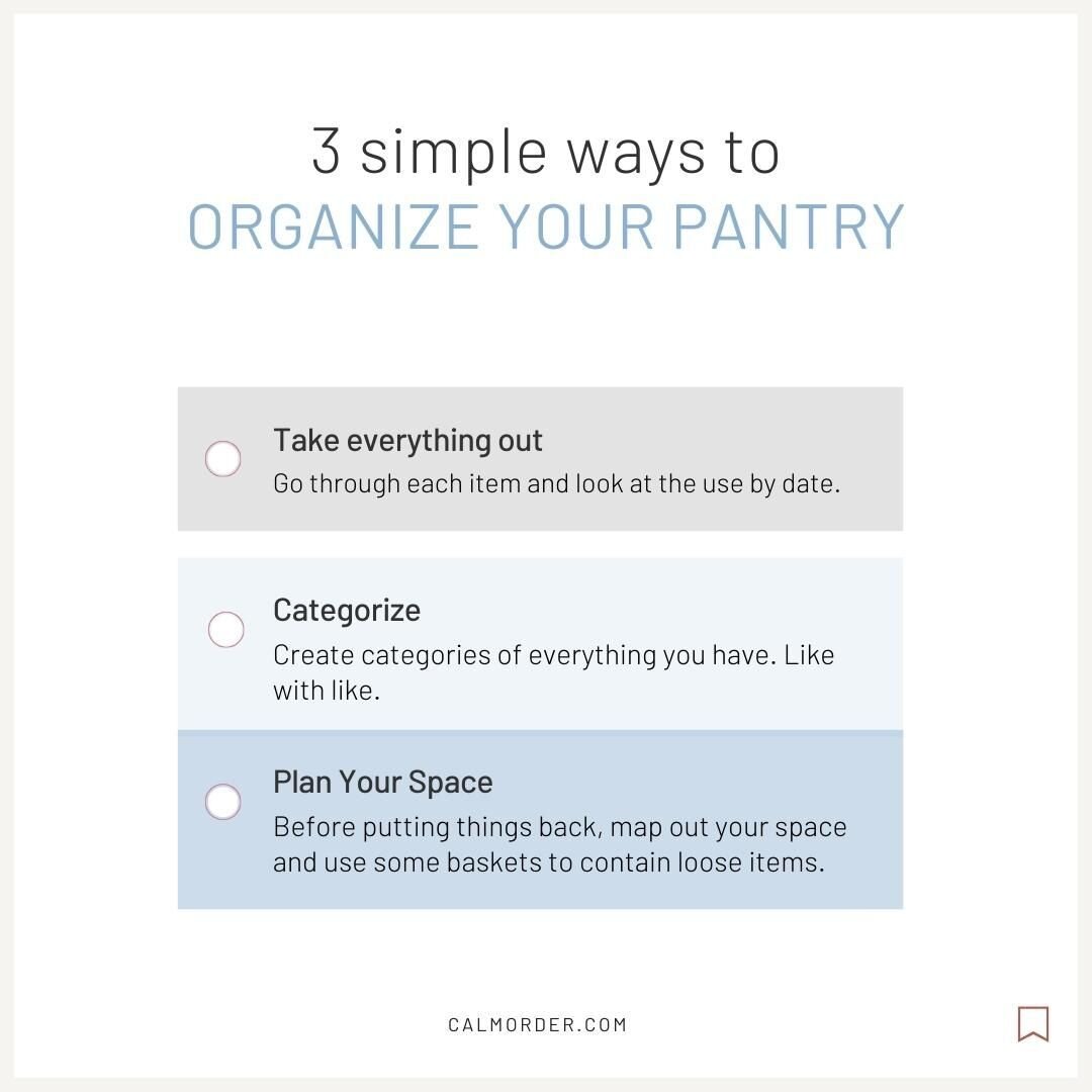 3 simple ways to organize your pantry

Like with Like - #categorize
#organzizedspace
#calmOrder
#2024goals
#simplelife