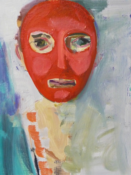 Self-portrait with red mask / Autorretrato con máscara roja, 2013