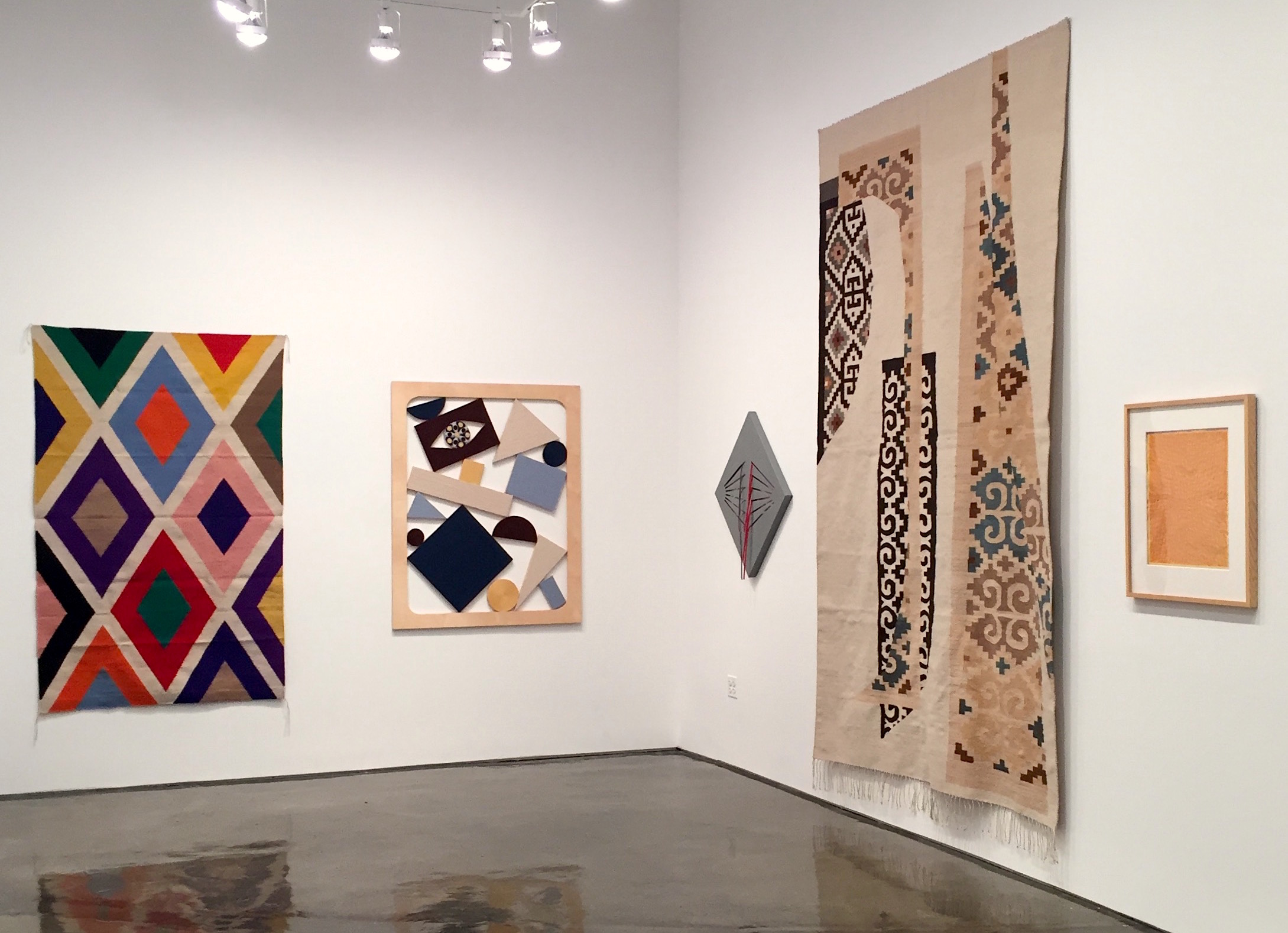 Installation view with Stephen Westfall, Chris Bogia, Linda King Ferguson, Emi Winter and Anni Albers.