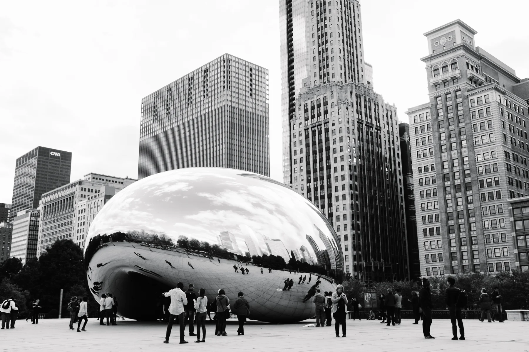 The famous "Bean" in Millennium Park, Cloud Gate , was one of our first stops.