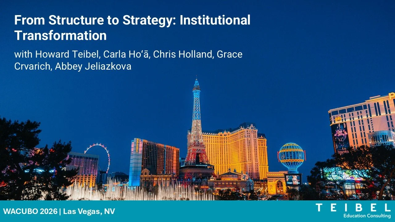 WACUBO 2026 | From Structure to Strategy: Institutional Transformation