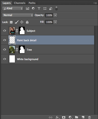 Make sure this layer is in between the two main layers. 