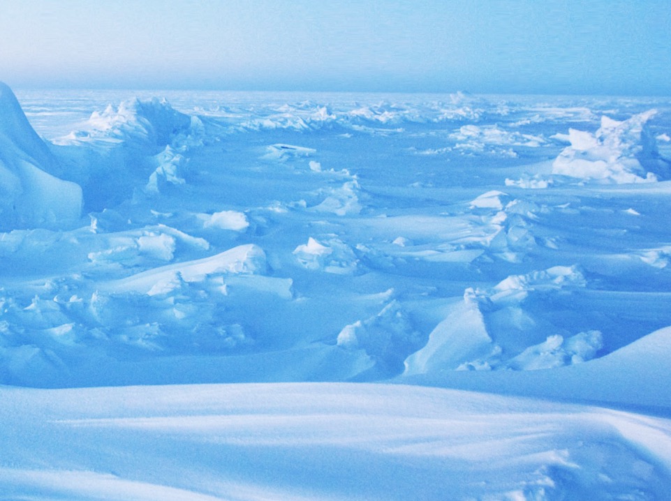 This background layer is a google image searched photo of the north pole. 