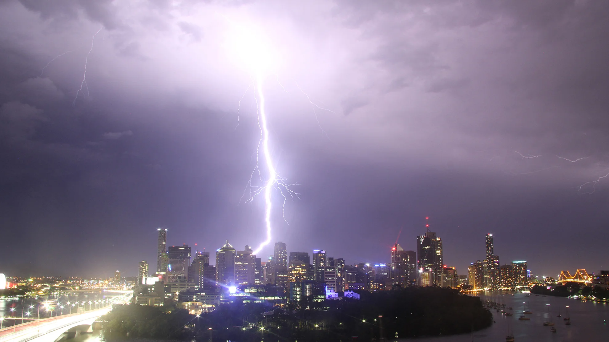 Storm over Brisbane CBD. PHOTOGRAPHY: Sid Guglielmino
