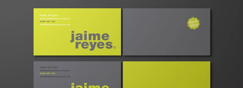 Business Card concept for Jaime Reyes Food Stylist DESIGN: Sid Guglielmino