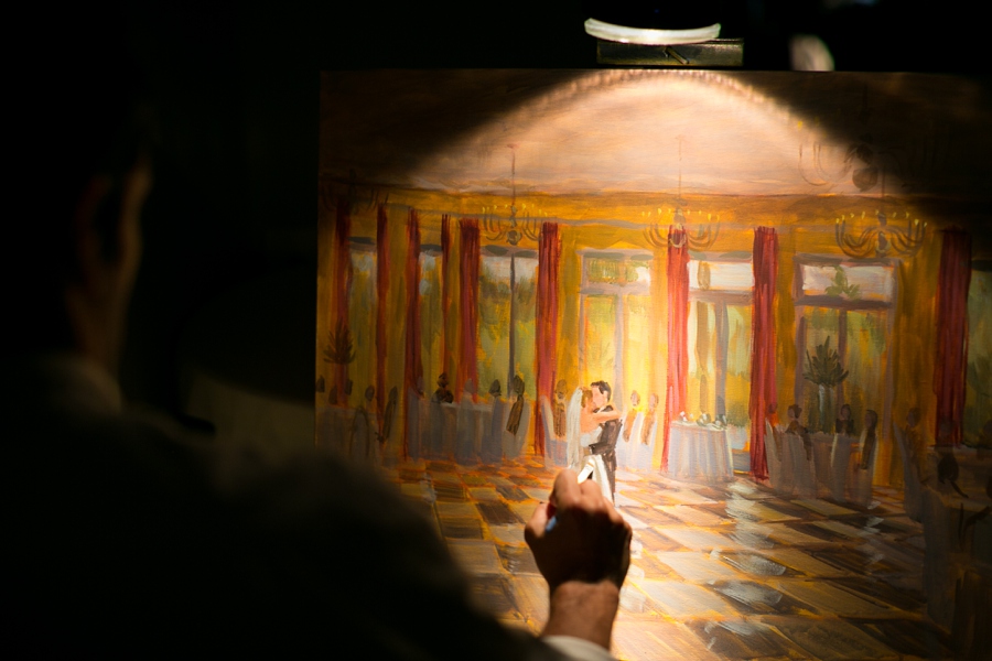 Live Wedding Painting - Ben Keys, Artist  // Wed on Canvas // Photo courtesy of Chris Isham Photography