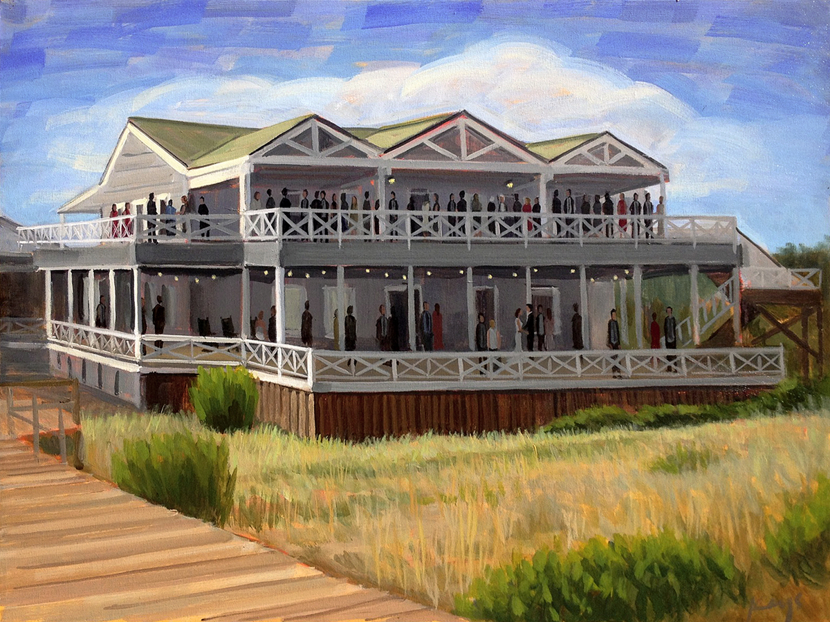 &nbsp;Tina and Alex | 18 x 24 in. Oil on Canvas | Carolina Yacht Club | Wilmington, NC