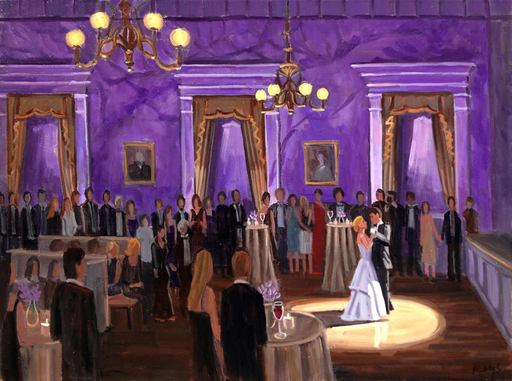 Katherine and Jeffery | Hibernian Hall | 18 x 24 in. Oil on Canvas 