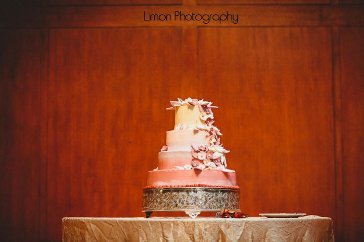 ombre-pink-wedding-cake-chapel-hill-wedding-modern-flowers-wedding-painter-wedding-artist-ben-keys