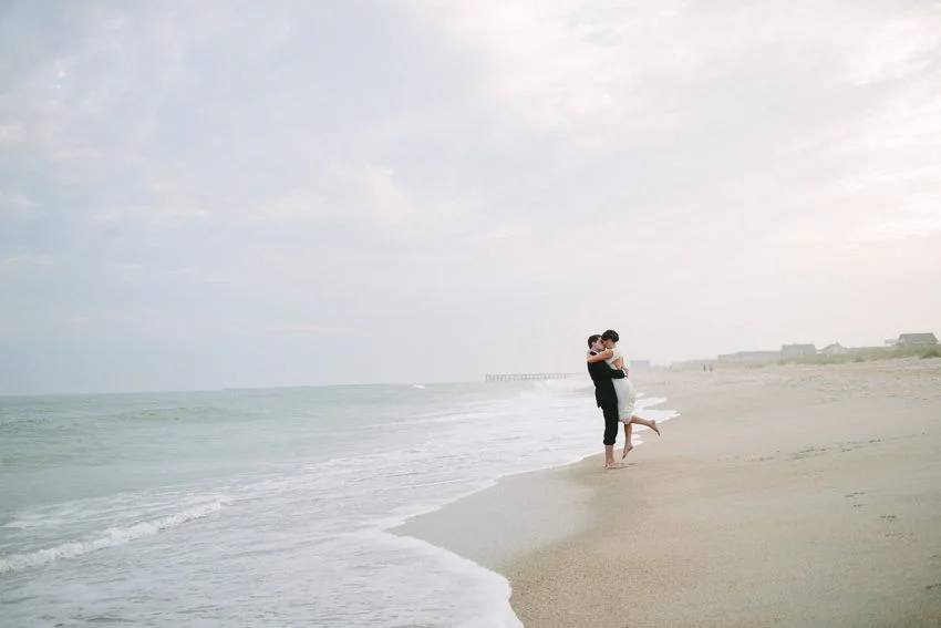 bride-and-groom-on-the-beach-wed-on-canvas-wrightsville-wedding-artist