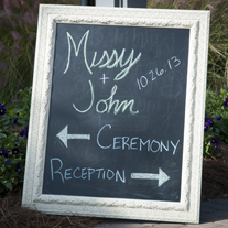 chalk-board-wedding-sign-figure-8-island-wedding-painting