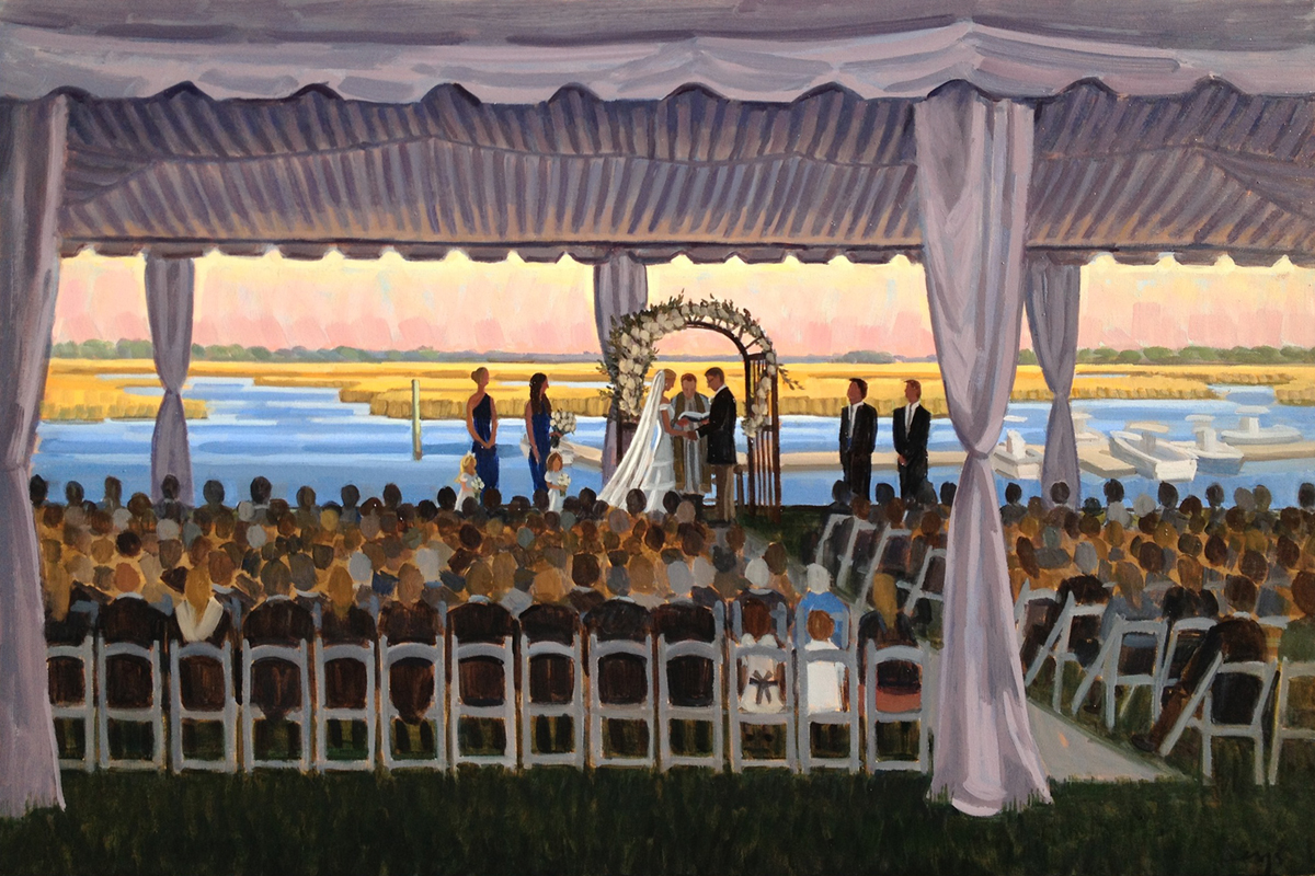 Missy and John | 24 x 36 in Oil on Canvas | Figure 8 Island Yacht Club