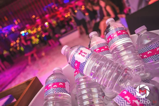 custom-bottles-of-water-with-event-theme-logo-bat-mitzvah-south-florida-event-artist-ben-keys