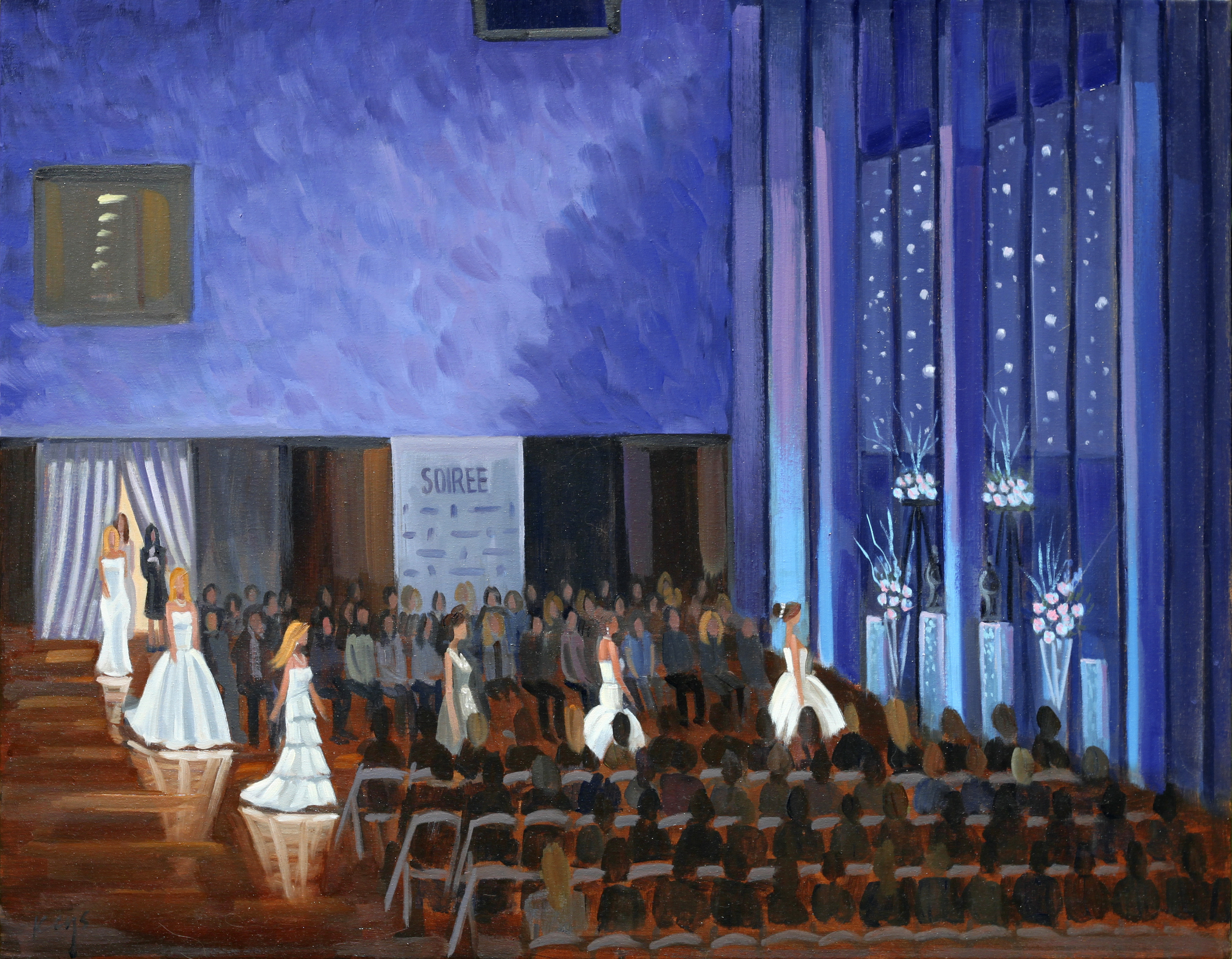 Soiree Fashion Show | 24 x 30 in. Oil on Canvas | The Mint Museum, Charlotte, NC