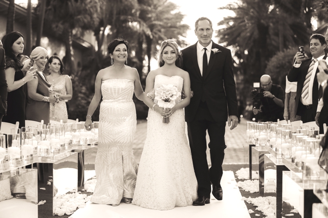 father-and mother-walk-bride-down-the-aisle-the-breakers-palm-beach-wedding-carolina-herrera-gown