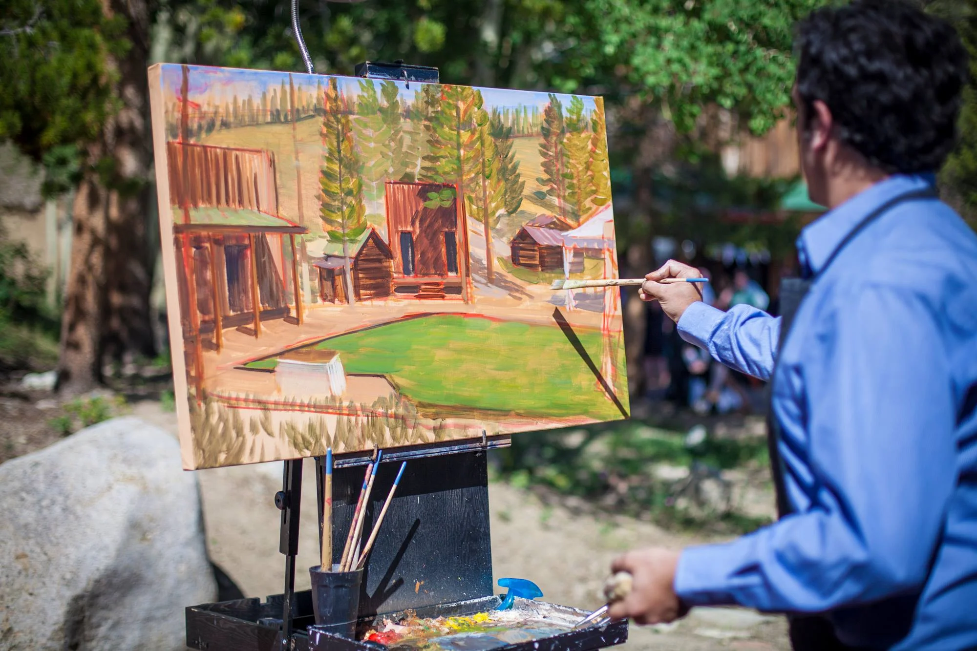 wedding-painting-beginning-at-wedding-reception-dry-gulch-placer-breckenridge-colorado-wedding-artist-live