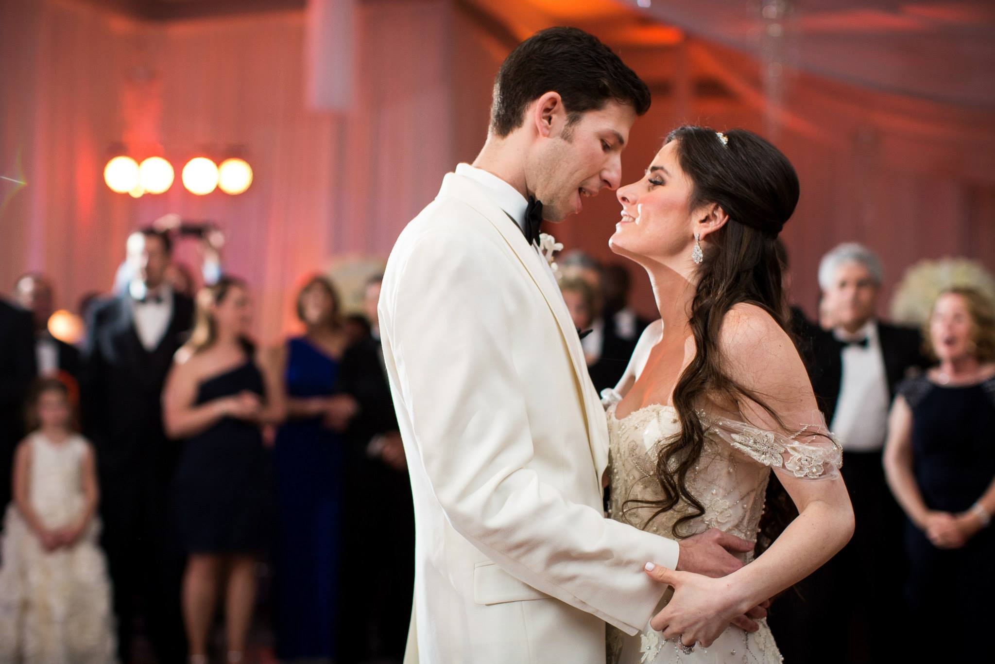 first-dance-boca-raton-the-polo-club-wedding-artist-ben-keys-wed-on-canvas-off-the-shoulder-monique-lhuillier-gown-luxe-wedding-artist-ben-keys-wed-on-canvas