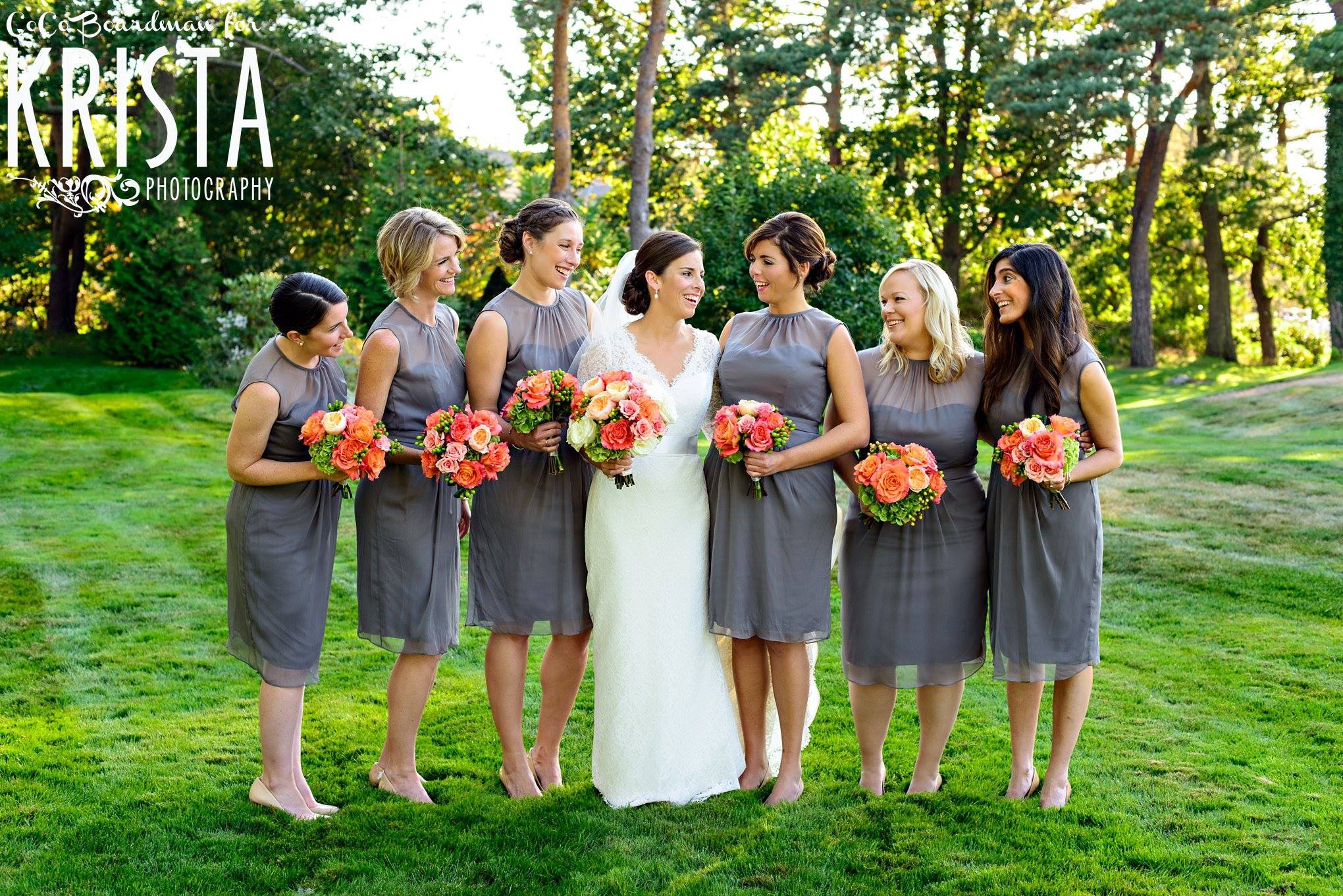 coral-bridal-bouquet-gray-bridesmaid-dresses-new-castle-nh-wedding-painter-ben-keys-wed-on-canvas