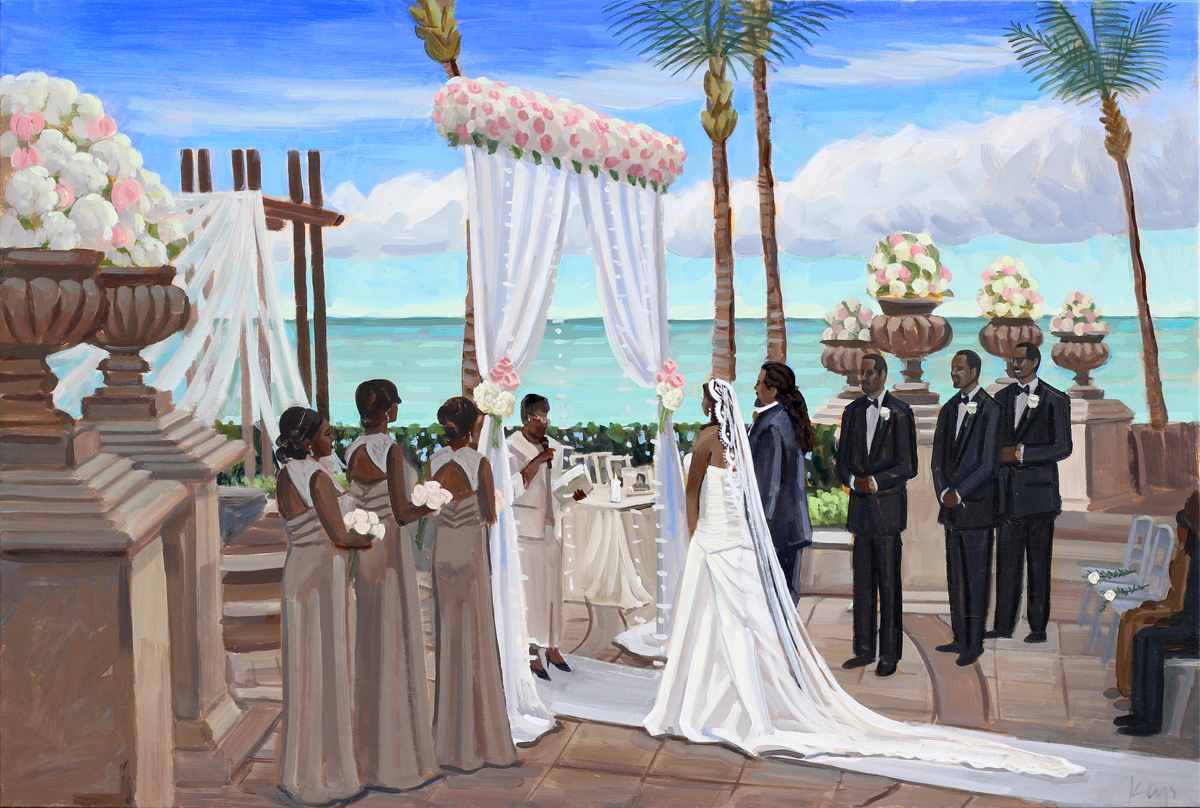 24 x 36 in. | Live Wedding Painting