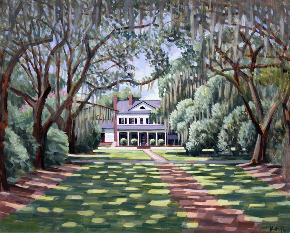 Legare Waring House | 24 x 30 in. Oil on CanvasPrints on Canvas and Original Painting Available 