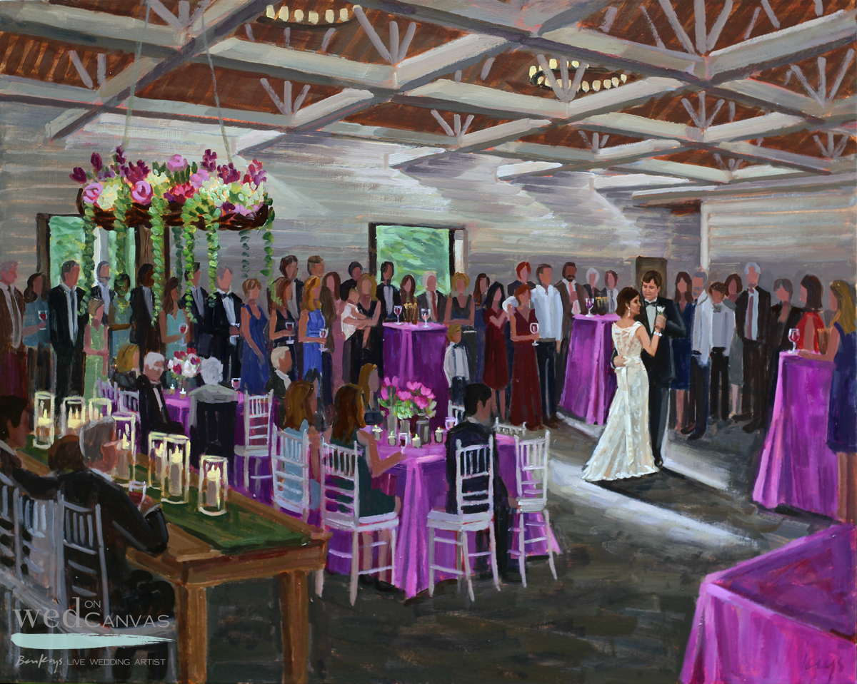 Fuchsia Blog Wed On Canvas Live Wedding Painting Live