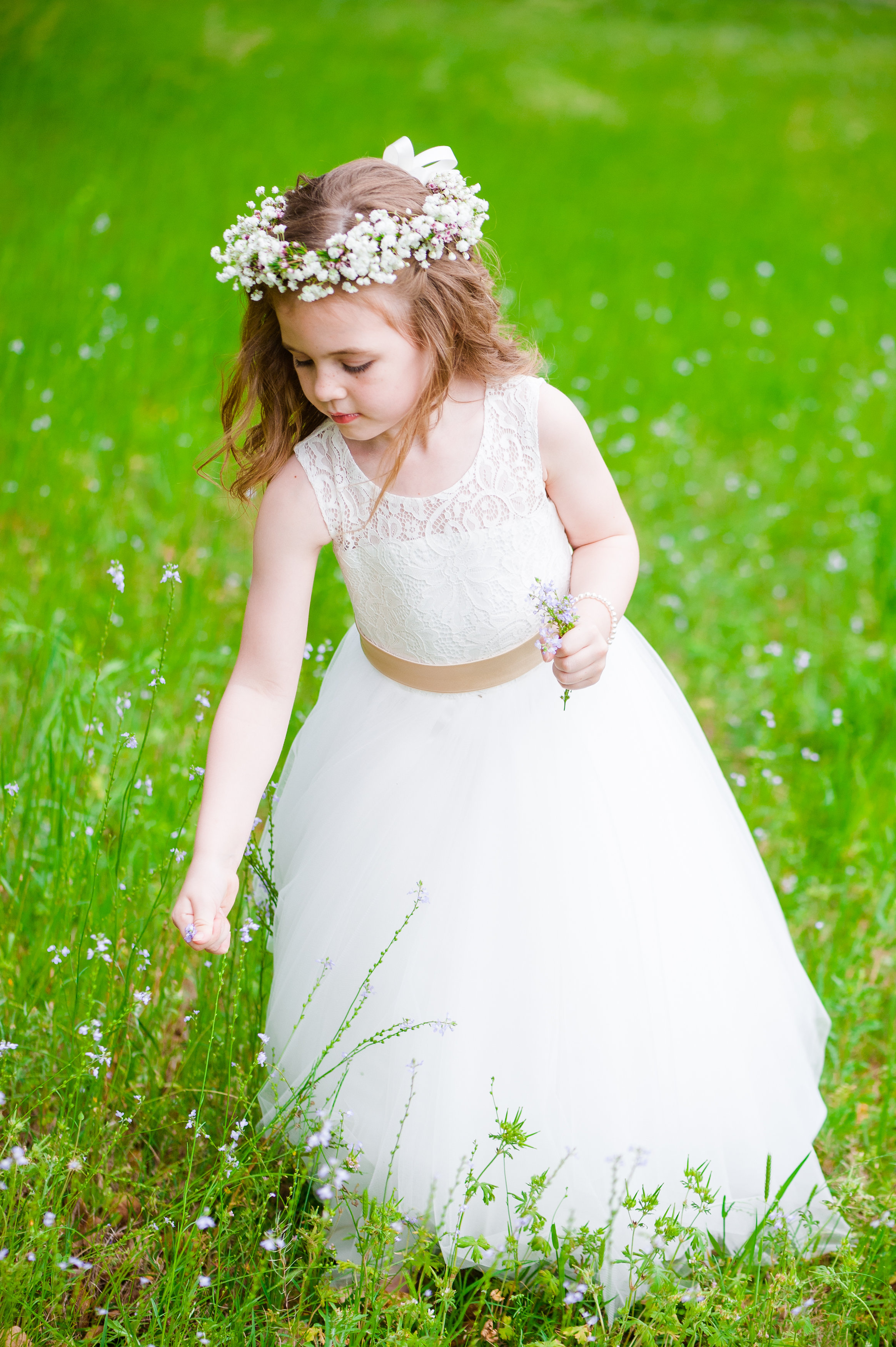 barn-wedding-tulle-flower-girl-dress-with-flower-halo-flower-crown-wildberry-farm-wedding-south-carolina
