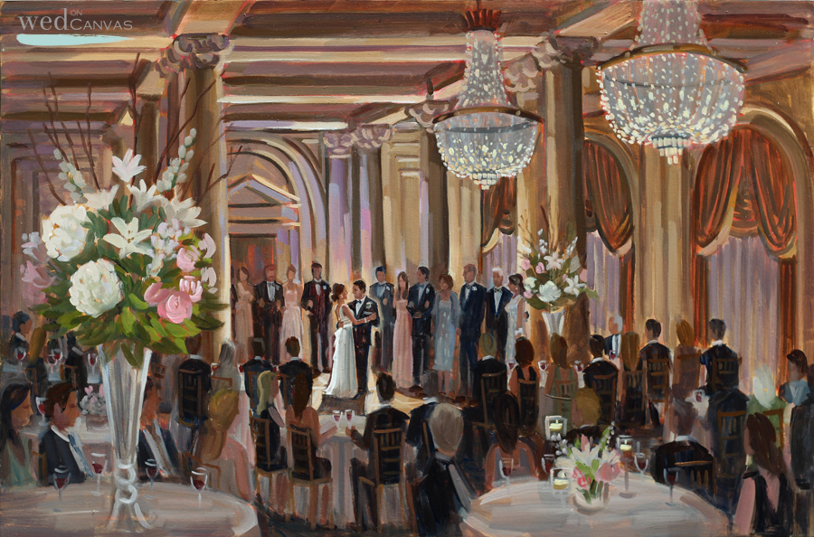 The Jefferson Hotel, Richmond, VA | Live Wedding Painting