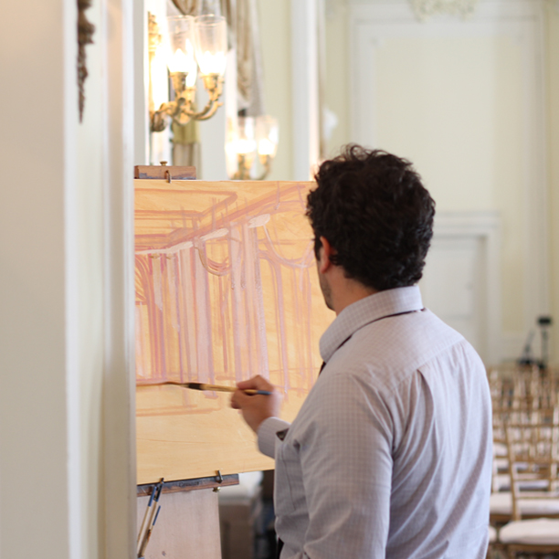 Live Wedding Painter, Ben Keys of Wed on Canvas | Photo by Wed on Canvas