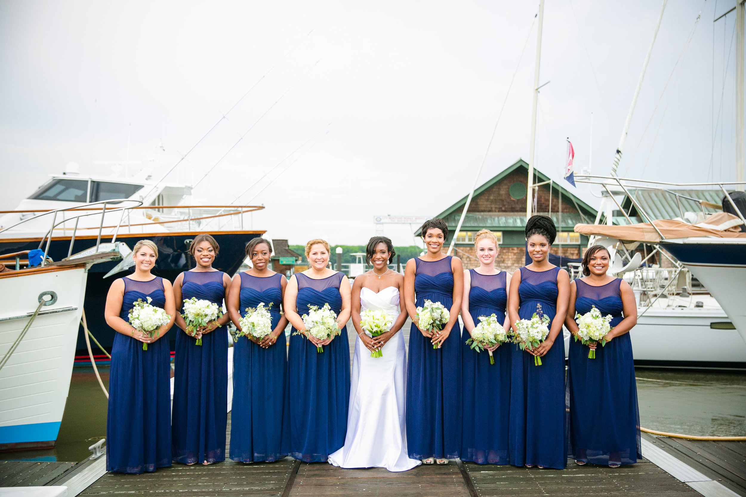 royal-blue-bridesmaid-dress-nautical-wedding-portrait