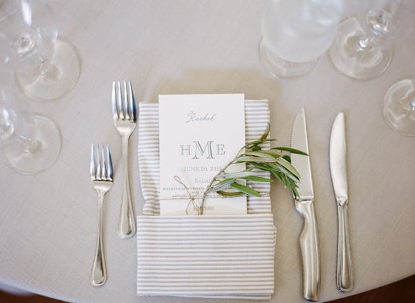 gray-and-white-striped-wedding-table-napkin