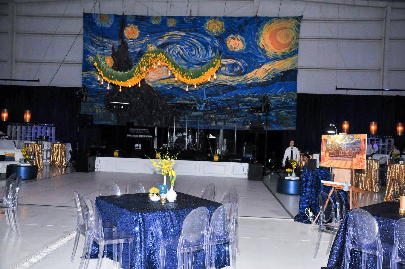 van-gogh-themed-gala-wilmington-nc-hanging-tulip-floral-instalation